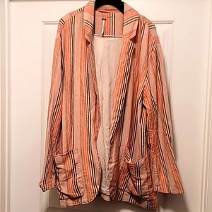 Free People Oversize Stripe Blazer